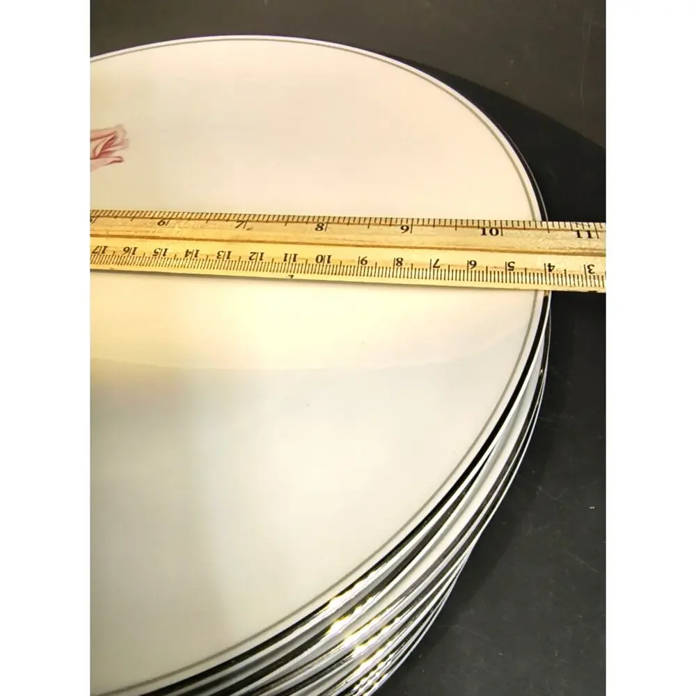 0976. Noritake China Rosemarie Pattern 6044 10 1/2 Inch Dinner Plate